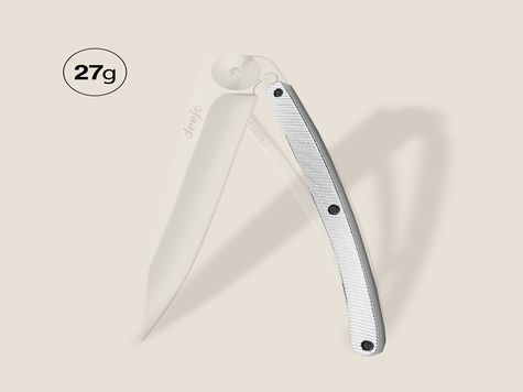 Handle in light grey aluminum, for Deejo 27GR