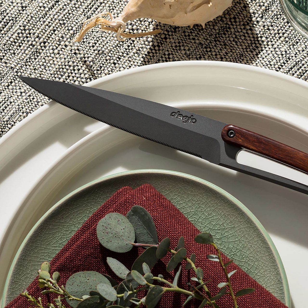 6 Deejo steak knives Serrated, Coral wood - STEAK KNIVES - TABLEWARE &  KITCHEN