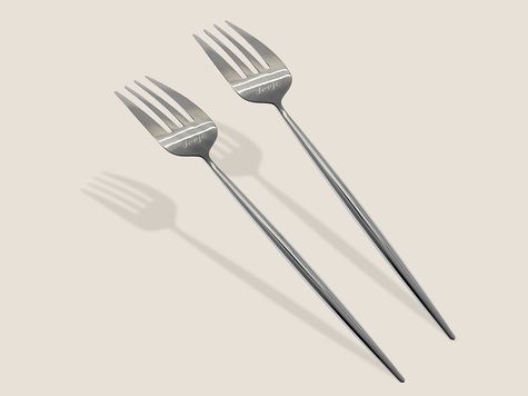 Set of 2 Deejo Forks, Mirror finish