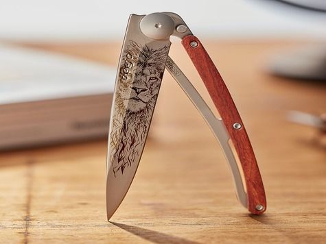 Deejo 37g, Coral wood / Lion - 37 GR (Standard) - POCKET KNIVES