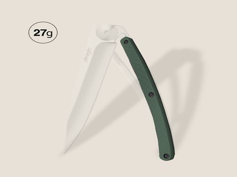 Handle in green khaki aluminium, for Deejo 27GR