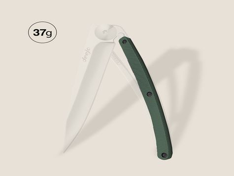 Handle in green khaki aluminium, for Deejo 37GR
