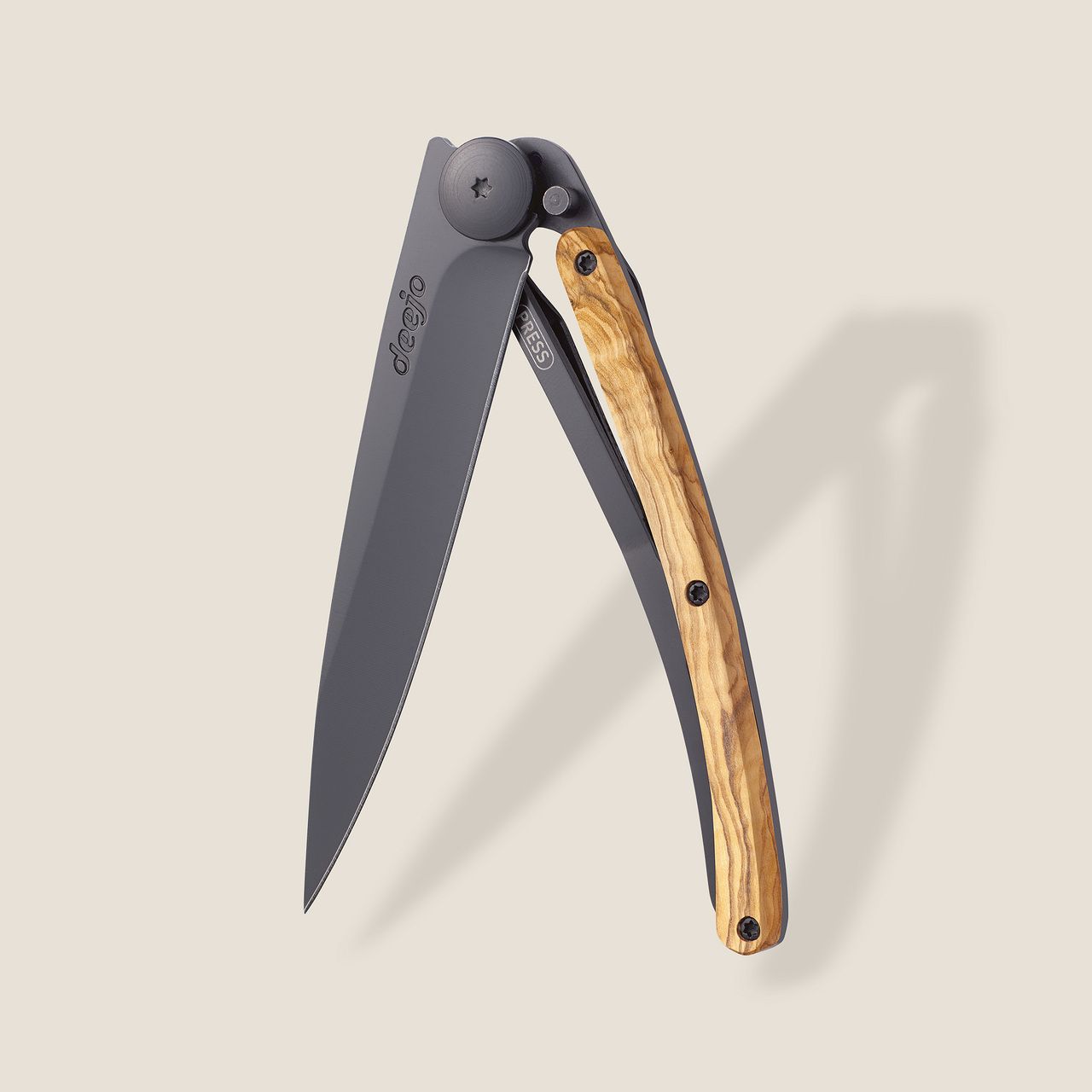 Nóż składany Deejo Pocket Knife Ebony Wood - fly fishing 1CB000087